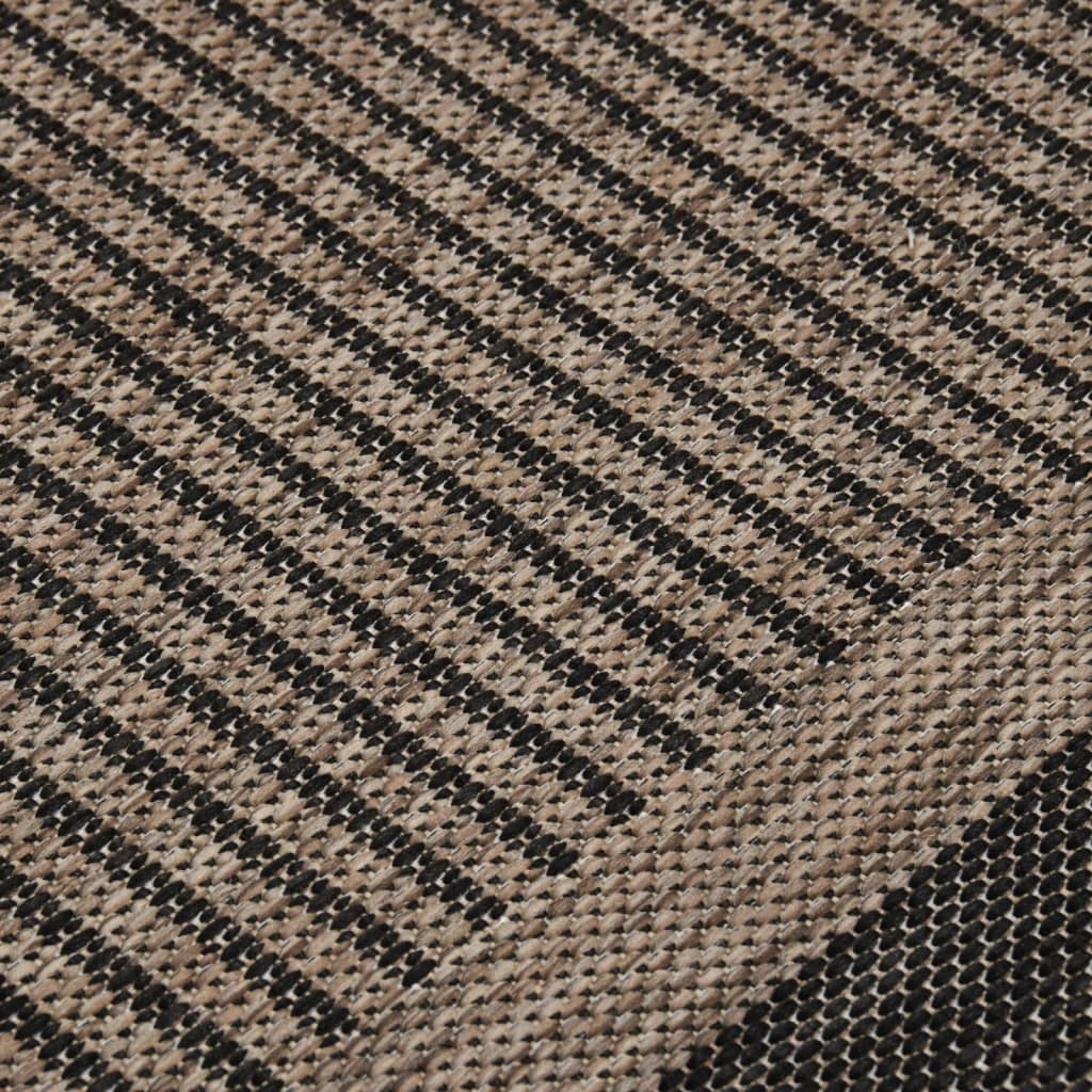 Lauko kilimėlis, tamsiai rudas, 200x280cm, plokščio pynimo