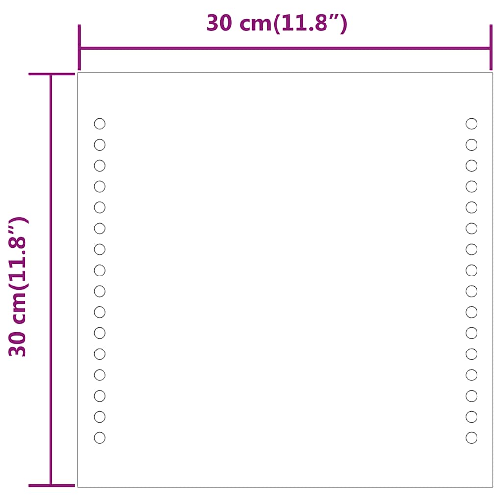 Bathroom LED mirror, 30x30cm