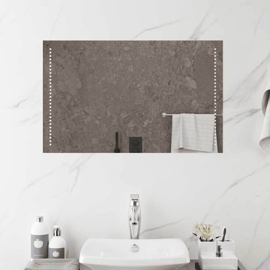 Bathroom LED mirror, 80x50cm