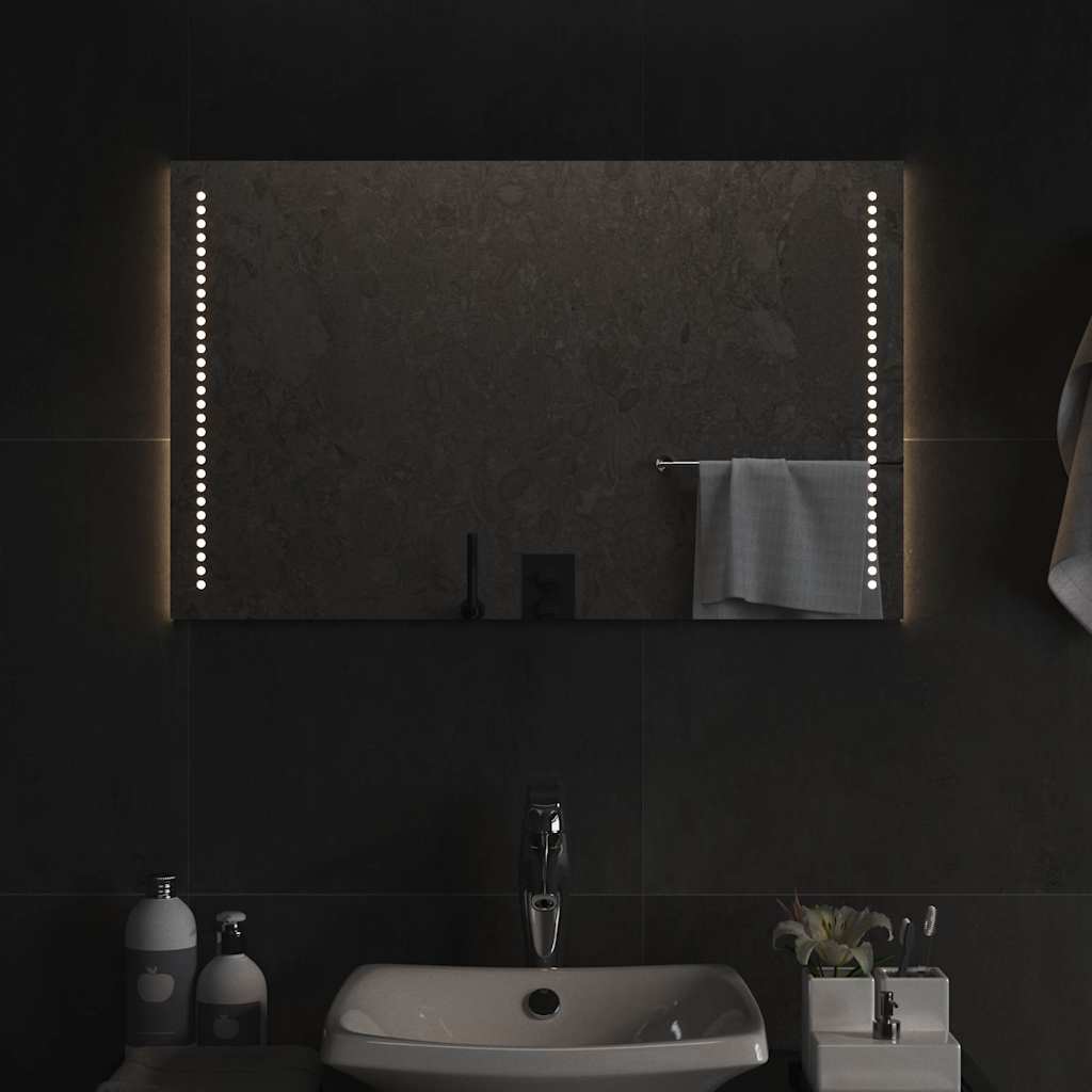 Bathroom LED mirror, 80x50cm