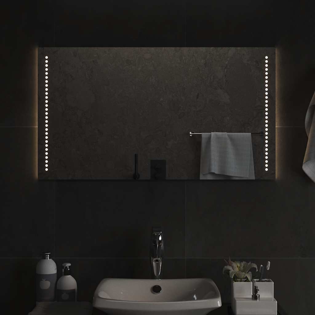 Bathroom LED mirror, 90x50cm
