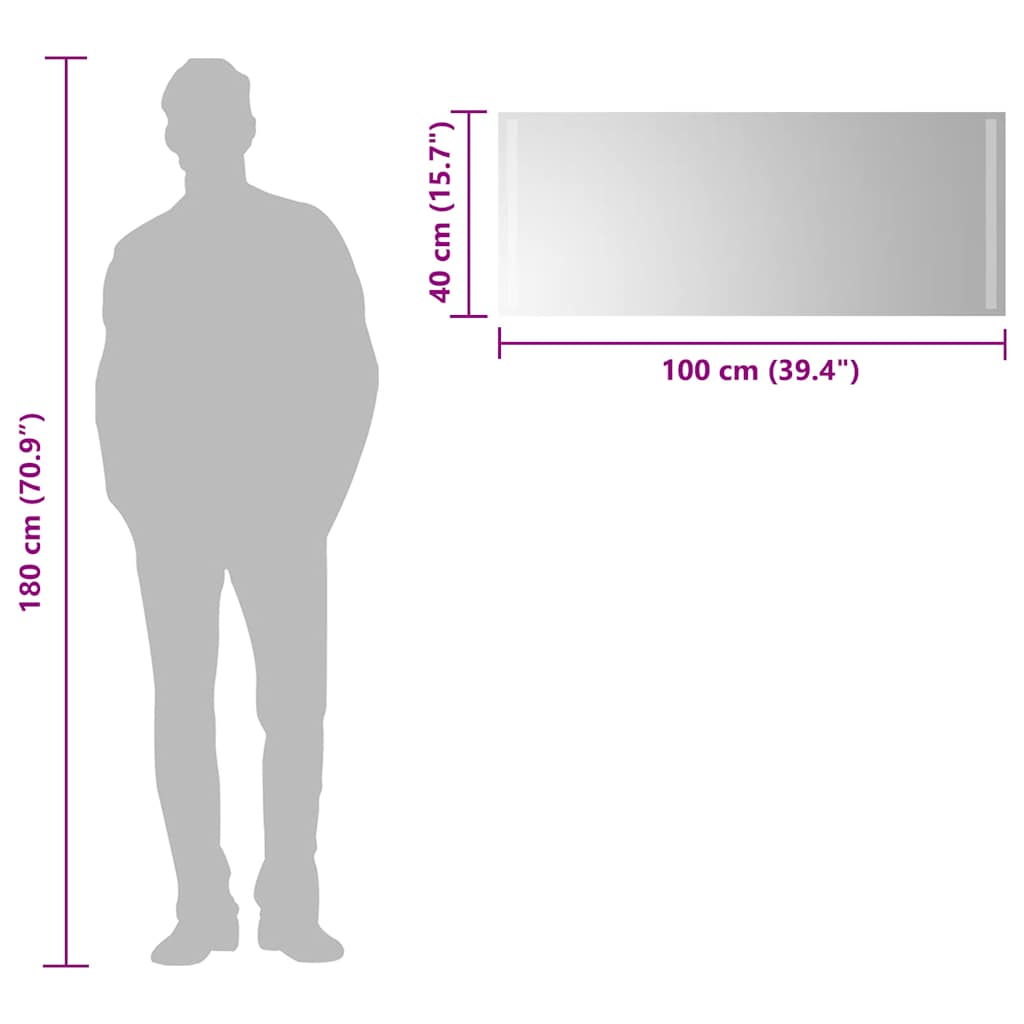 Vannas istabas LED spogulis, 100x40cm
