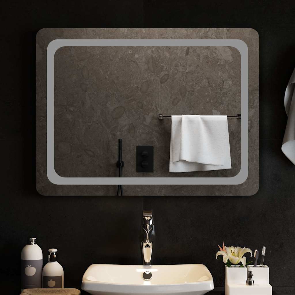 Bathroom LED Mirror, 80x60cm
