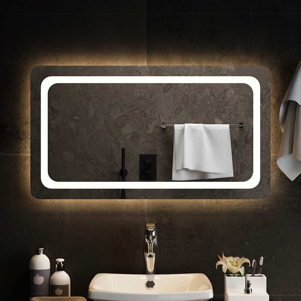Bathroom LED mirror, 90x50cm