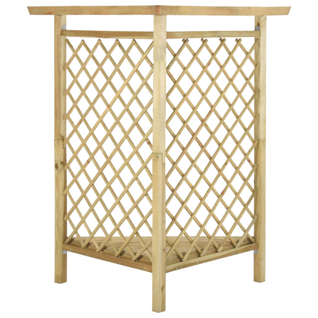 Stūra pergola ar soliņu, 166x81x174cm, impregnēta priede