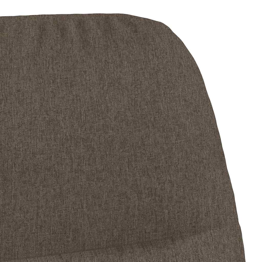 Poilsio kėdė su taburete, taupe spalvos, audinys