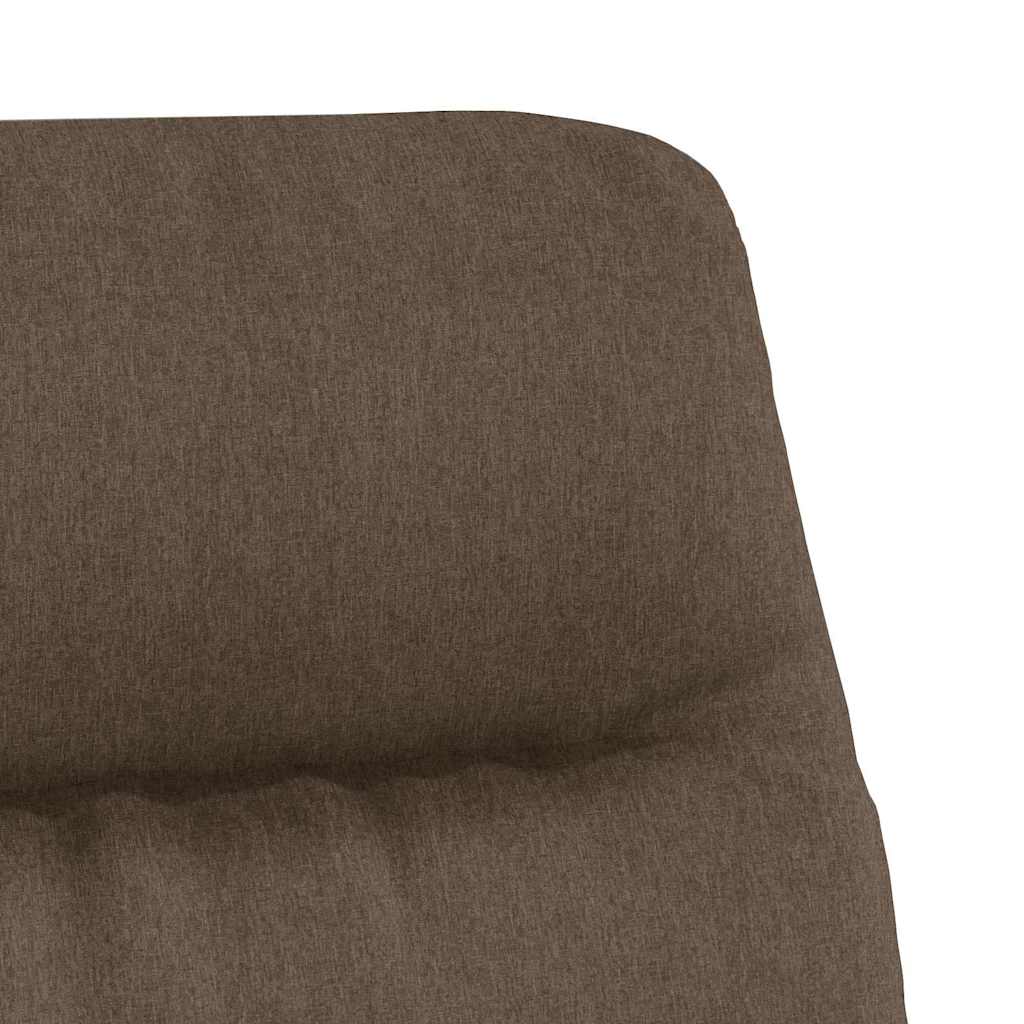 Poilsio kėdė su taburete, taupe spalvos, audinys
