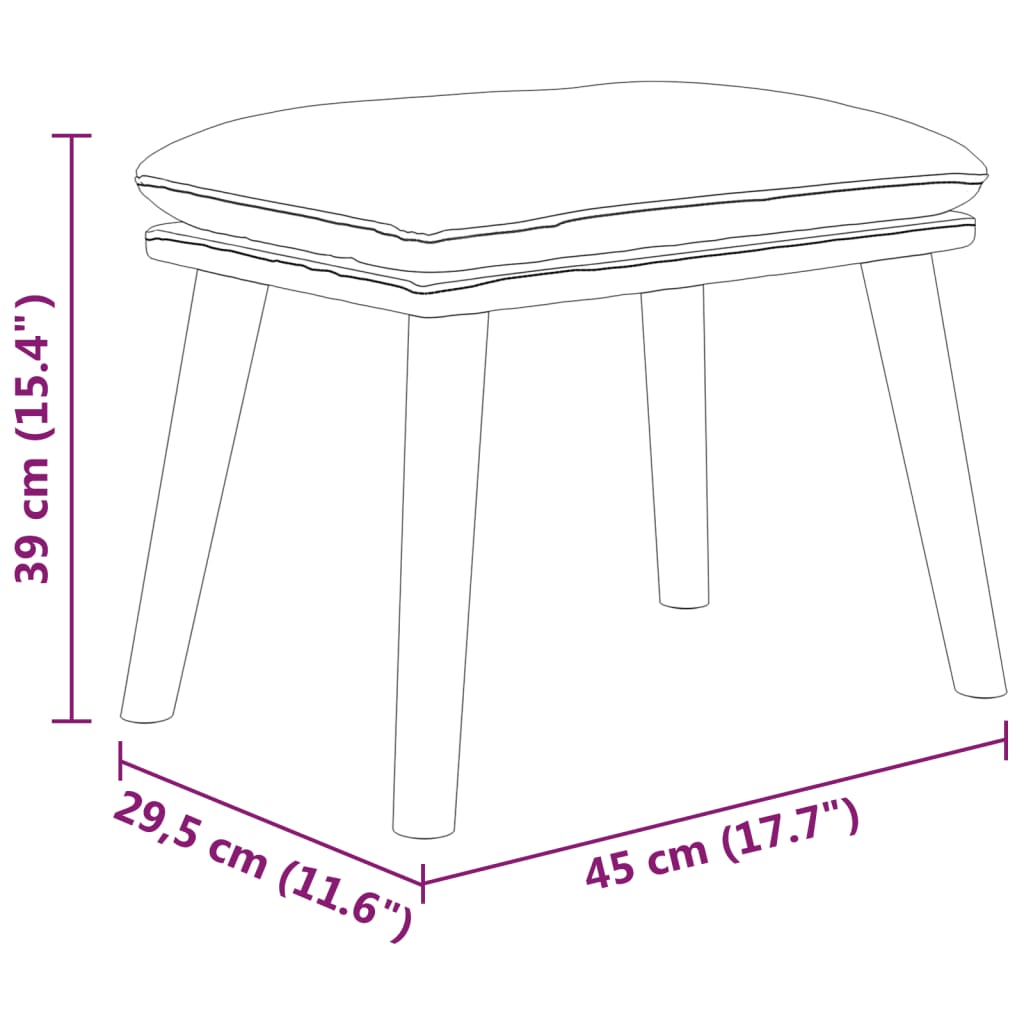 Poilsio kėdė su pakoja, taupe spalvos, audinys