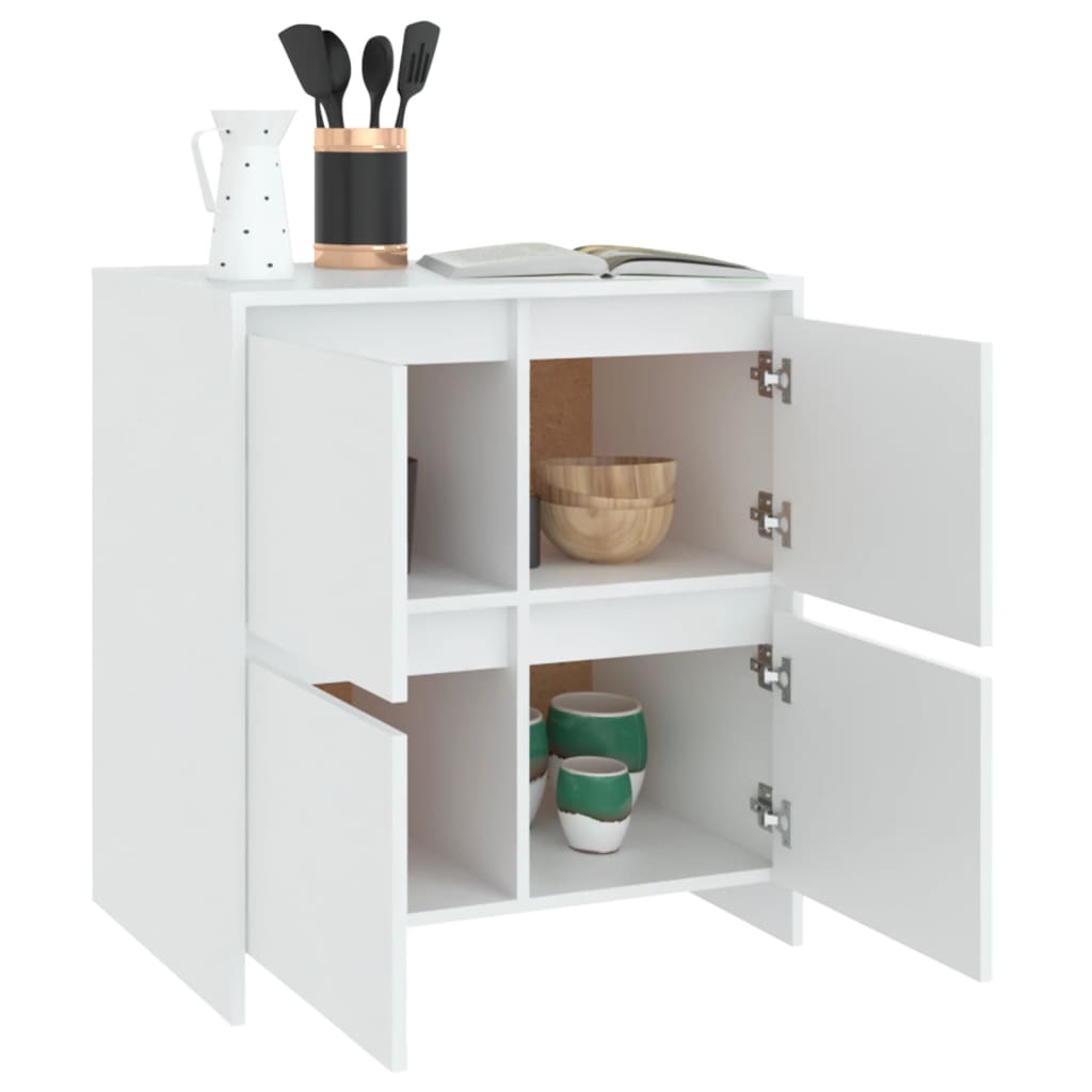 Sideboards, 2 pcs., white, 70x41x75cm, particle board