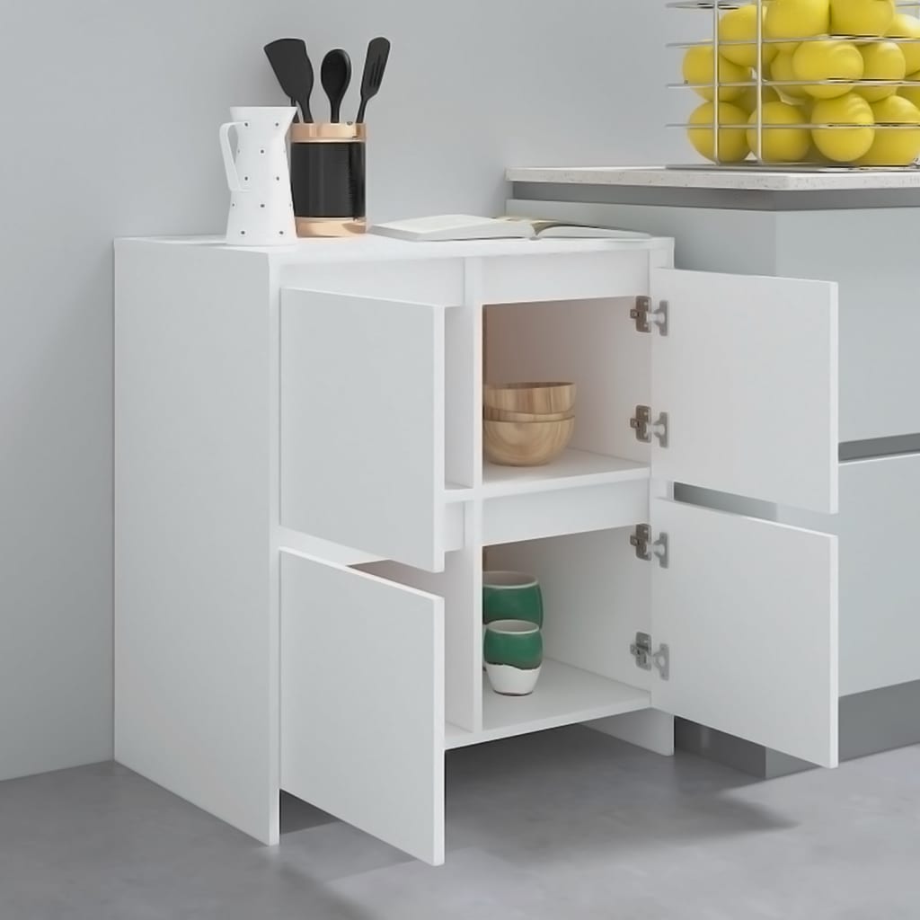 Sideboards, 2 pcs., white, 70x41x75cm, particle board