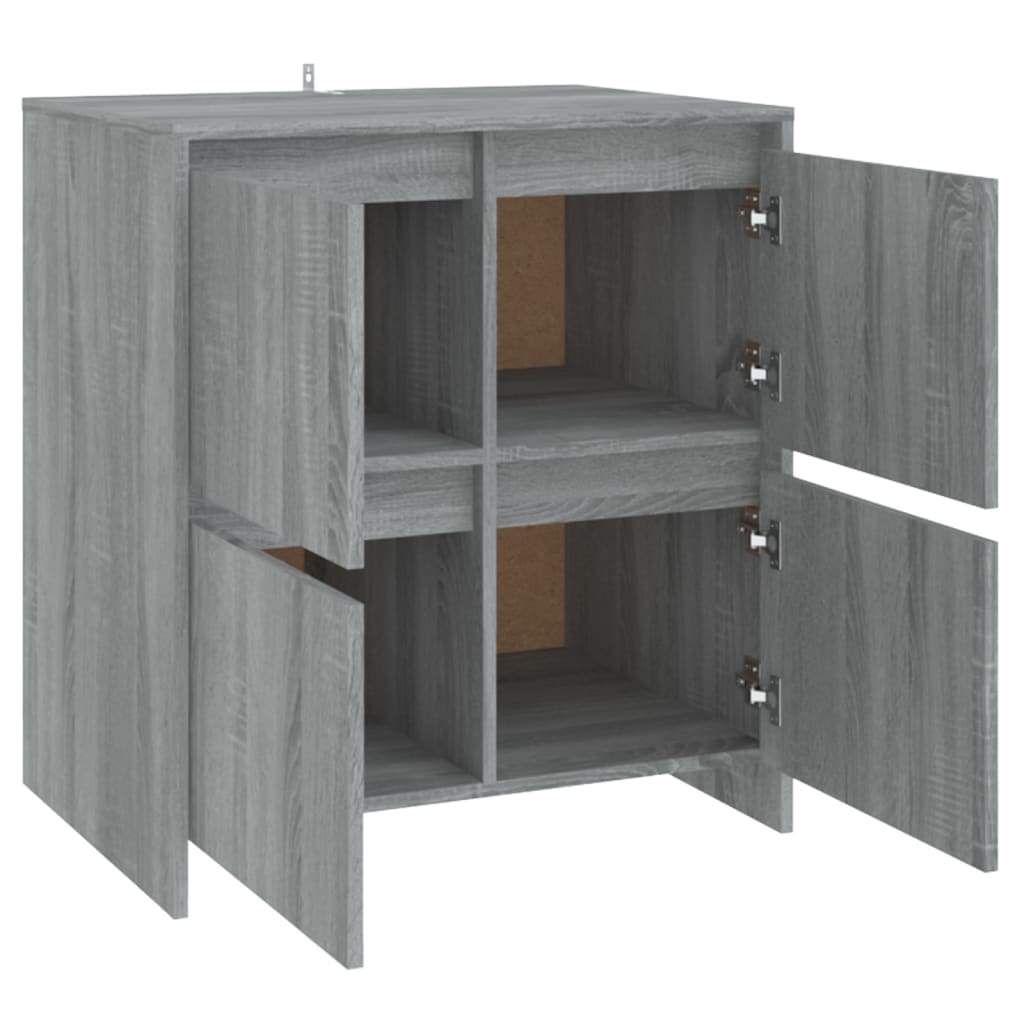 Sideboards, 2 pcs., grey oak, 70x41x75cm, particleboard