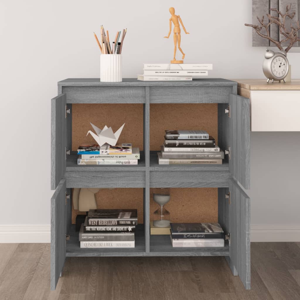 Sideboards, 2 pcs., grey oak, 70x41x75cm, particleboard