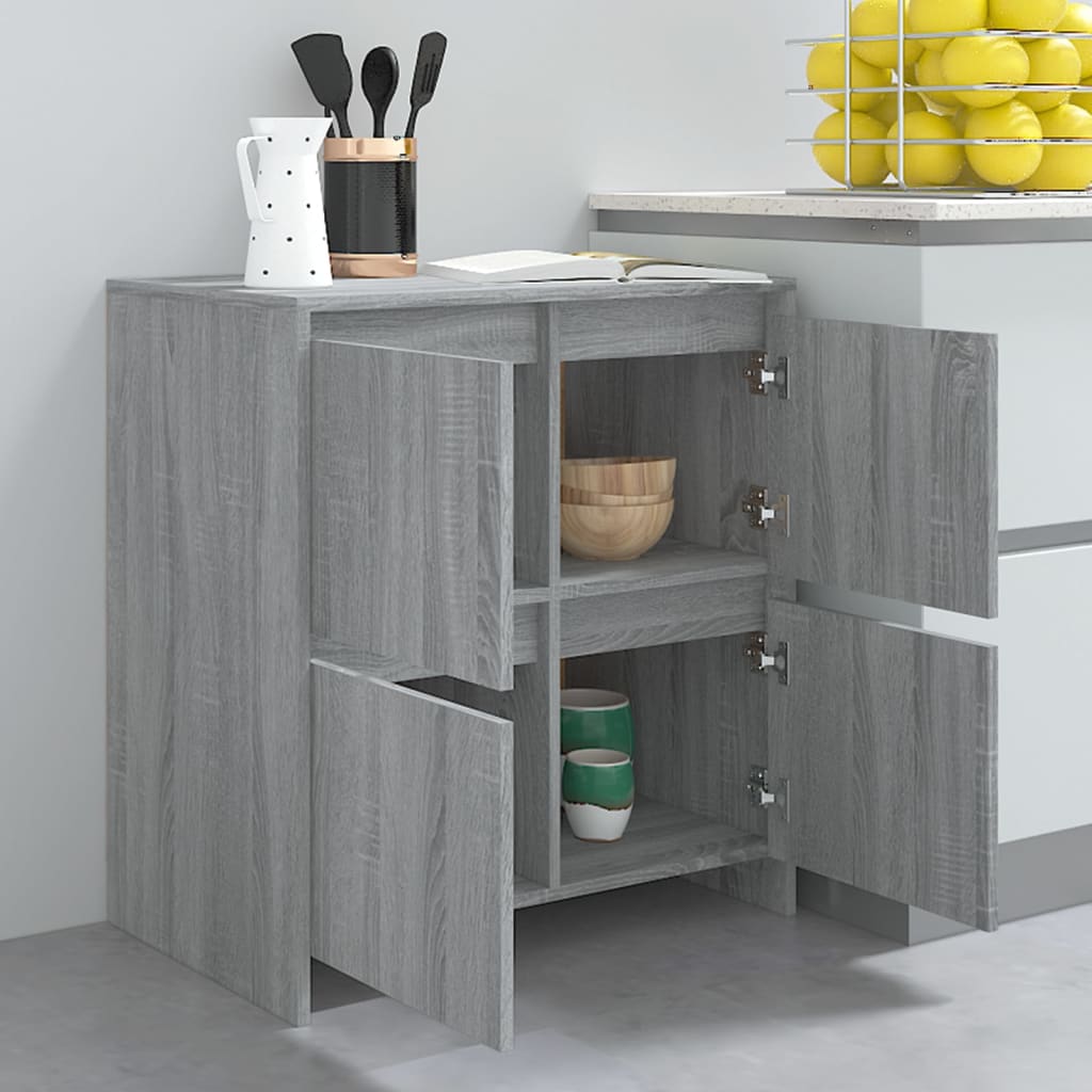Sideboards, 2 pcs., grey oak, 70x41x75cm, particleboard