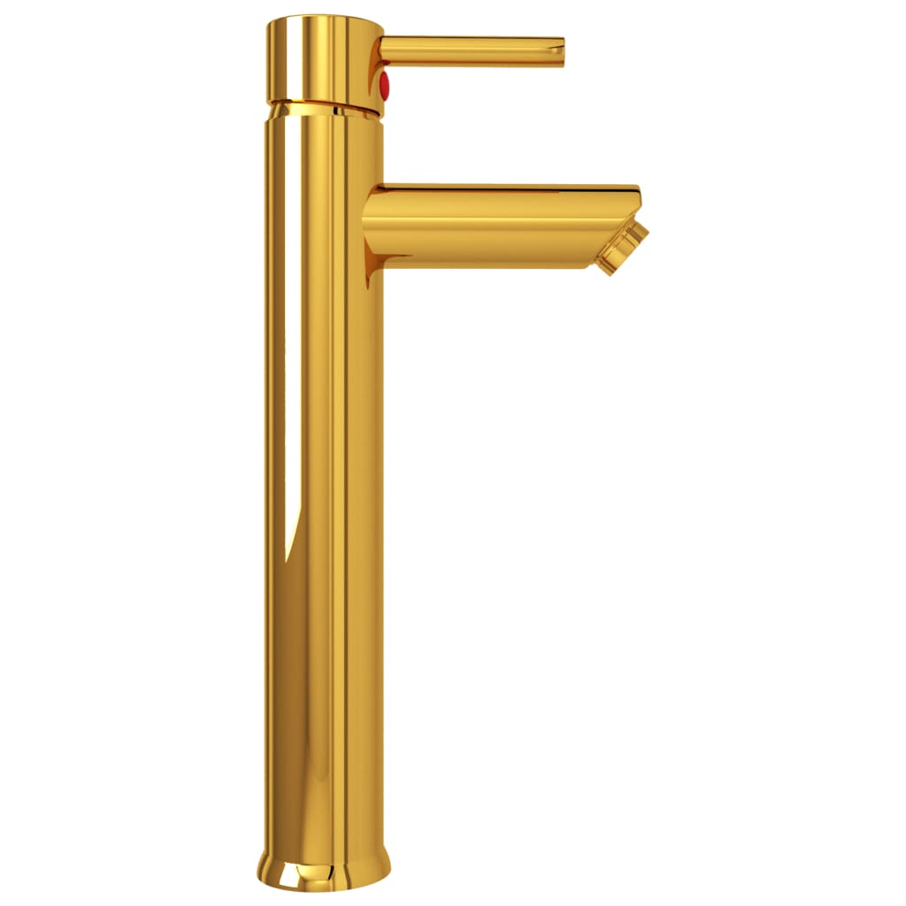 Bathroom sink with tap and valve, brown, glass
