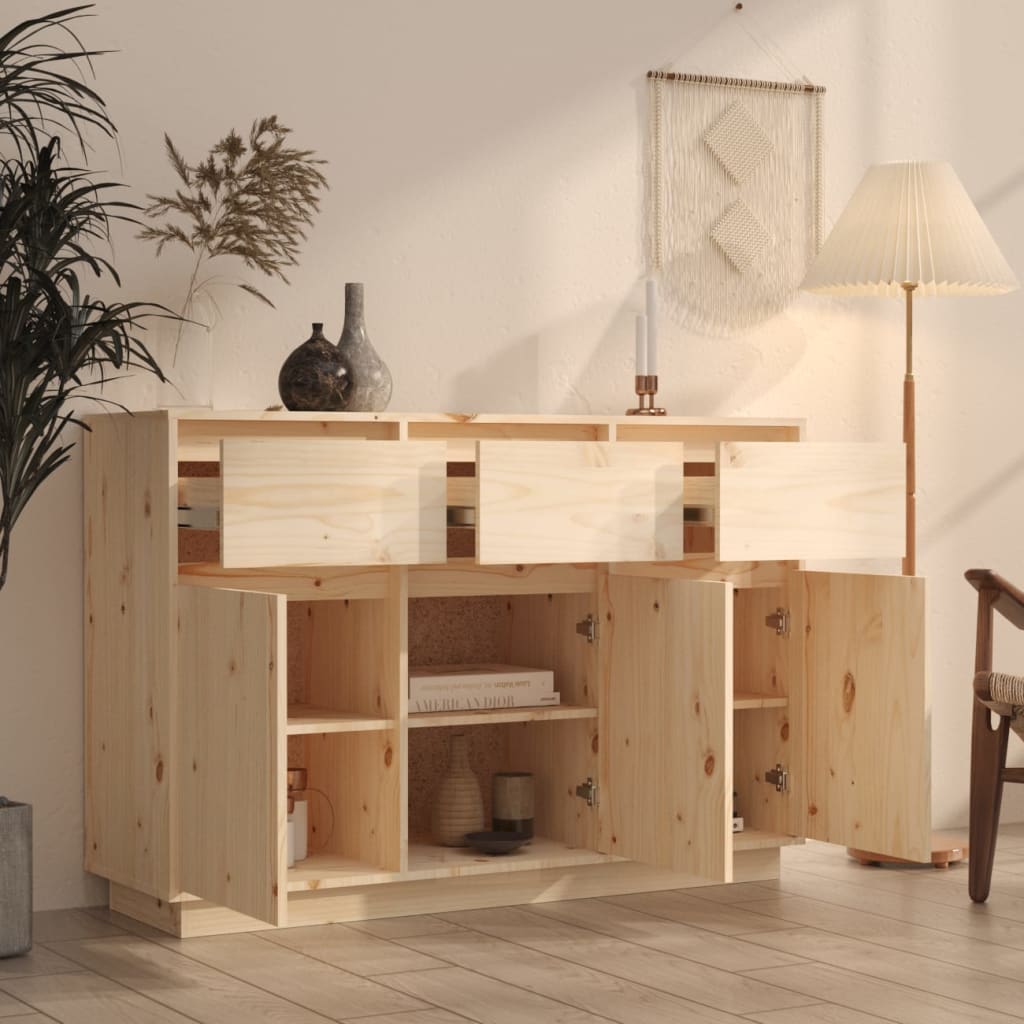 Šoninė spintelė, 110x34x75cm, pušies medienos masyvas