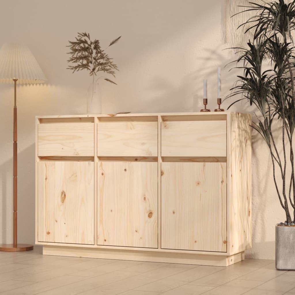 Šoninė spintelė, 110x34x75cm, pušies medienos masyvas