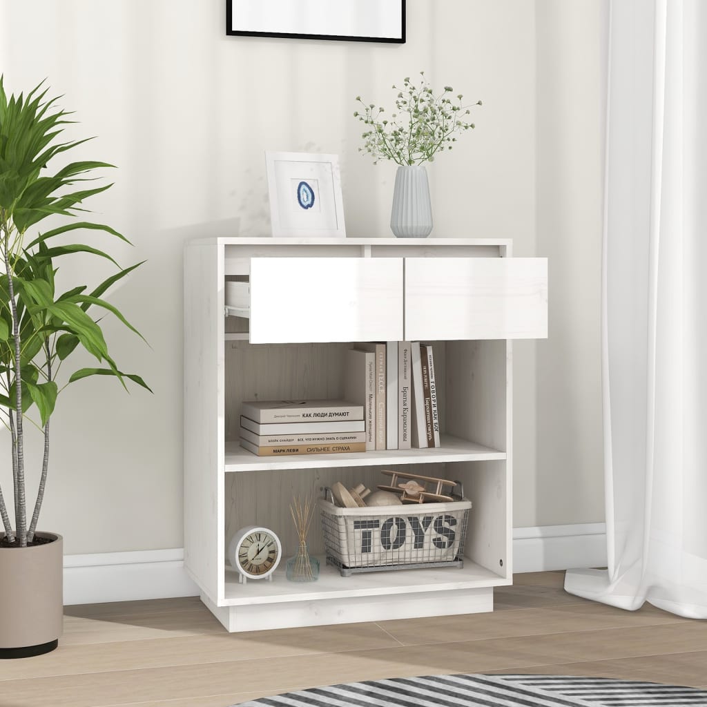 Console table, white, 60x34x75cm, solid pine