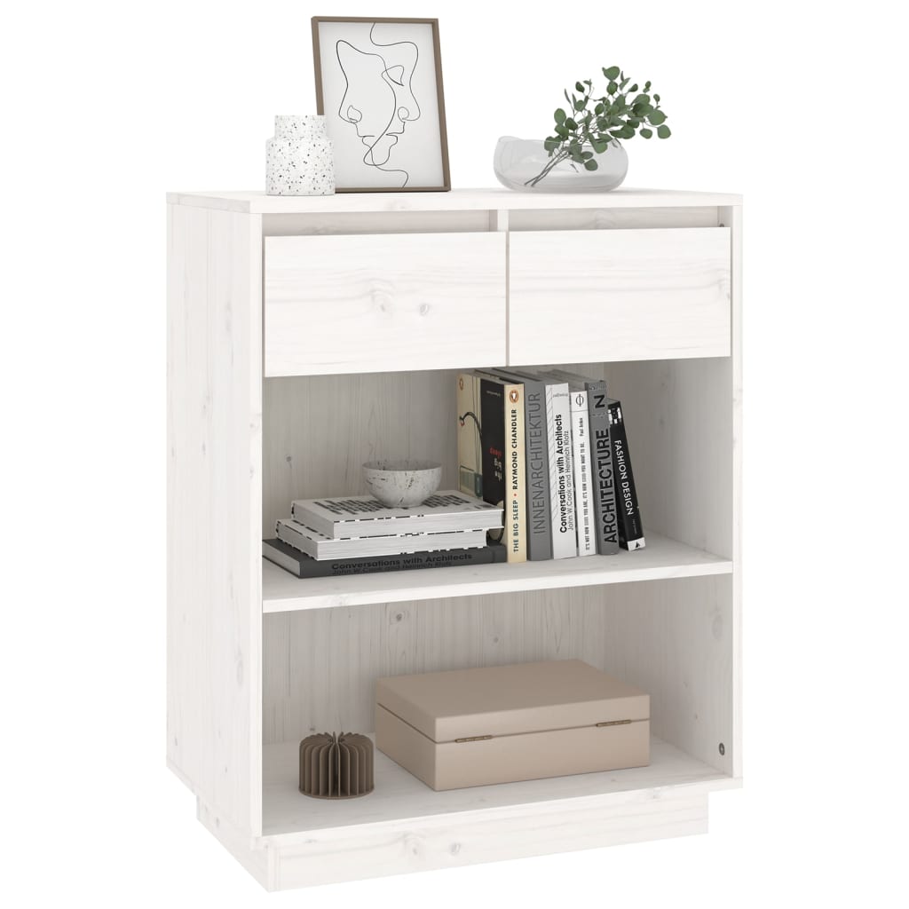 Console table, white, 60x34x75cm, solid pine