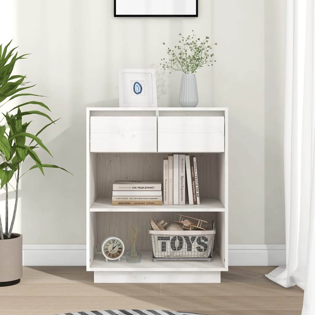 Console table, white, 60x34x75cm, solid pine