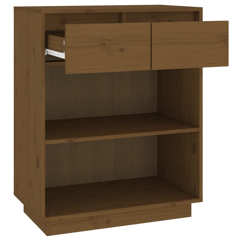 Console table, honey brown, 60x34x75cm, solid pine