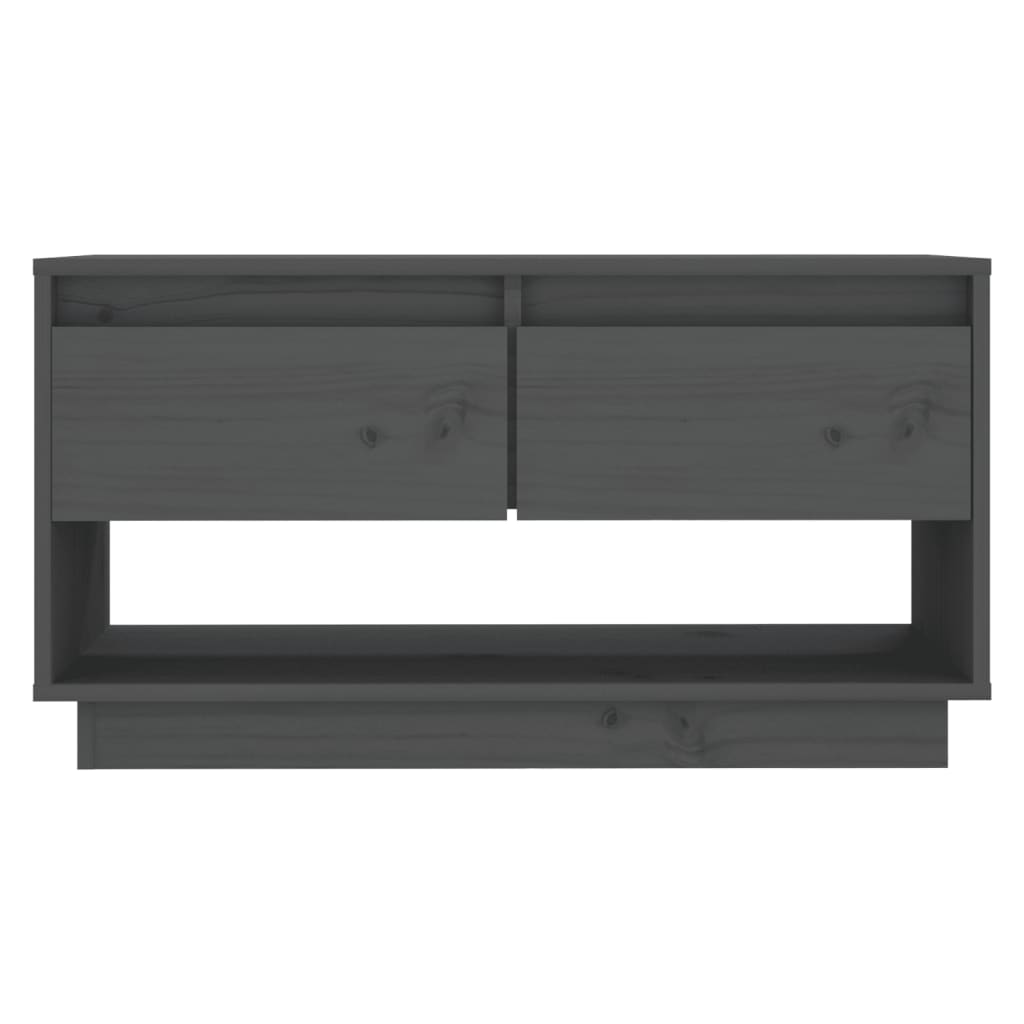 TV cabinet, gray, 74x34x40cm, solid pine