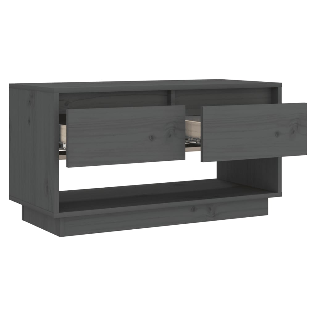 TV cabinet, gray, 74x34x40cm, solid pine