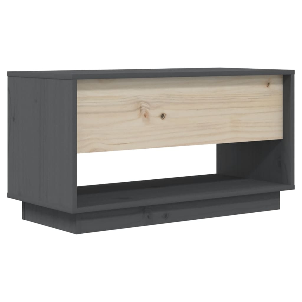 TV cabinet, gray, 74x34x40cm, solid pine