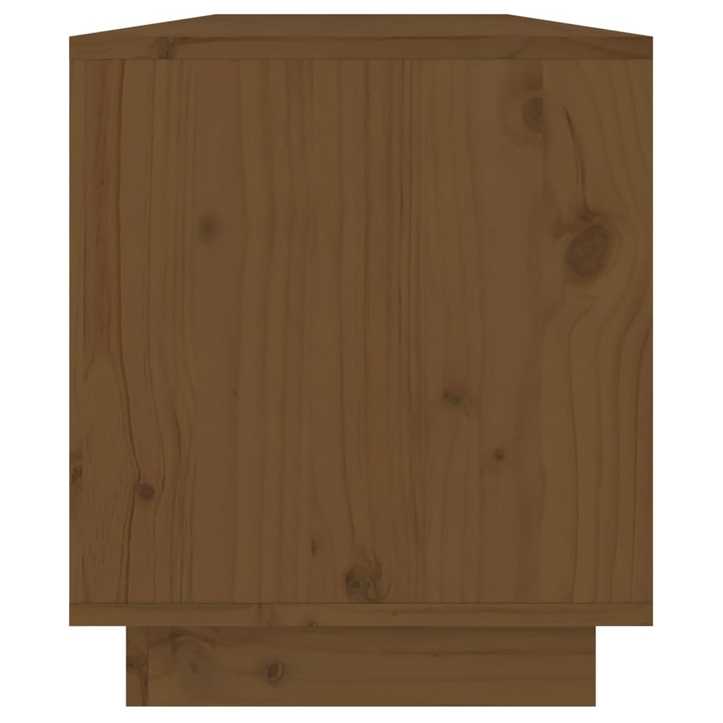 TV cabinet, honey brown, 110.5x34x40cm, pine
