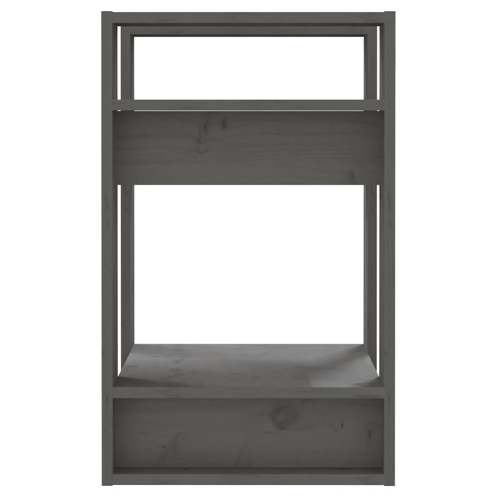 Grāmatu skapis/telpas sadalītājs, pelēks, 41x35x57cm, priede