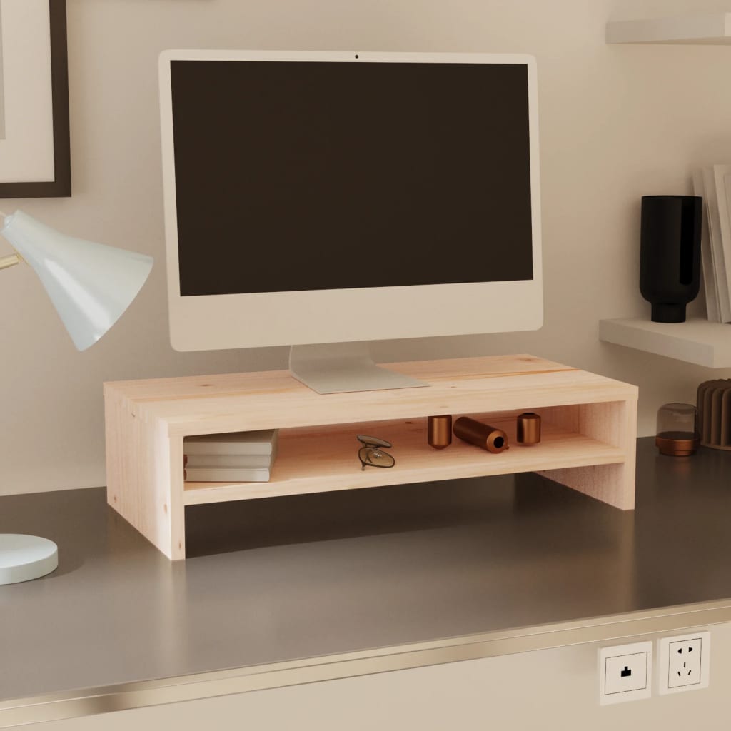 Monitora statīvs, 50x24x13cm, masīva priedes koksne