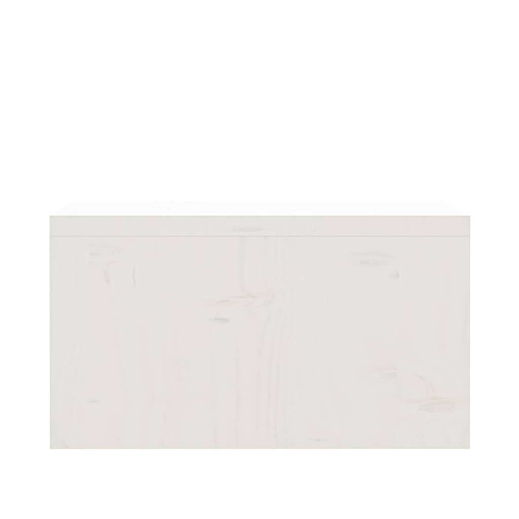 Monitoriaus stovas, baltas, 50x27x15cm, pušies medienos masyvas
