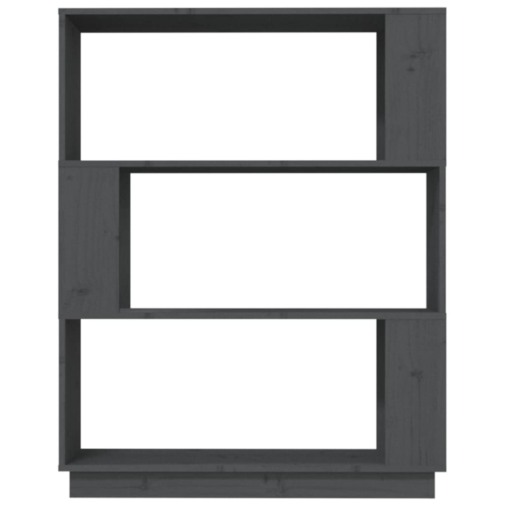 Bookcase/room divider, grey, 80x25x101cm, pine