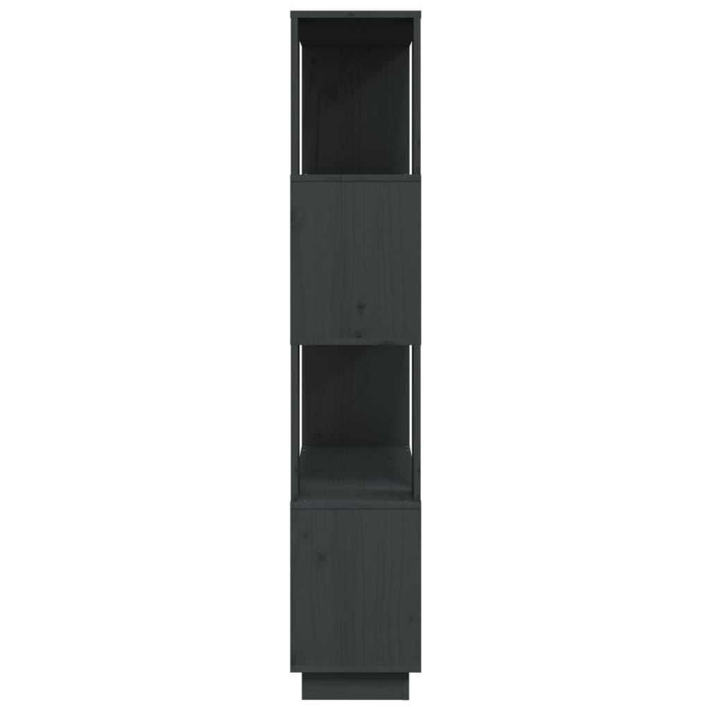 Grāmatu plaukts/telpas sadalītājs, pelēks, 80x25x132cm, priede
