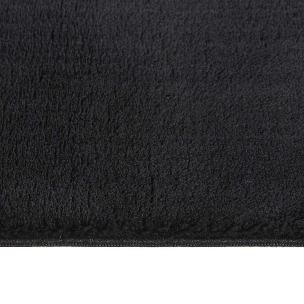 Carpet, black, 160x230cm, washable, short pile