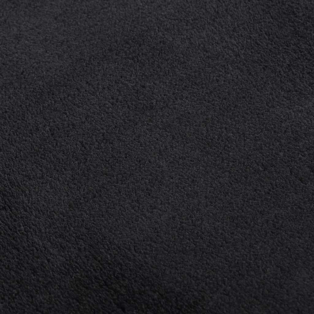 Carpet, black, 160x230cm, washable, short pile