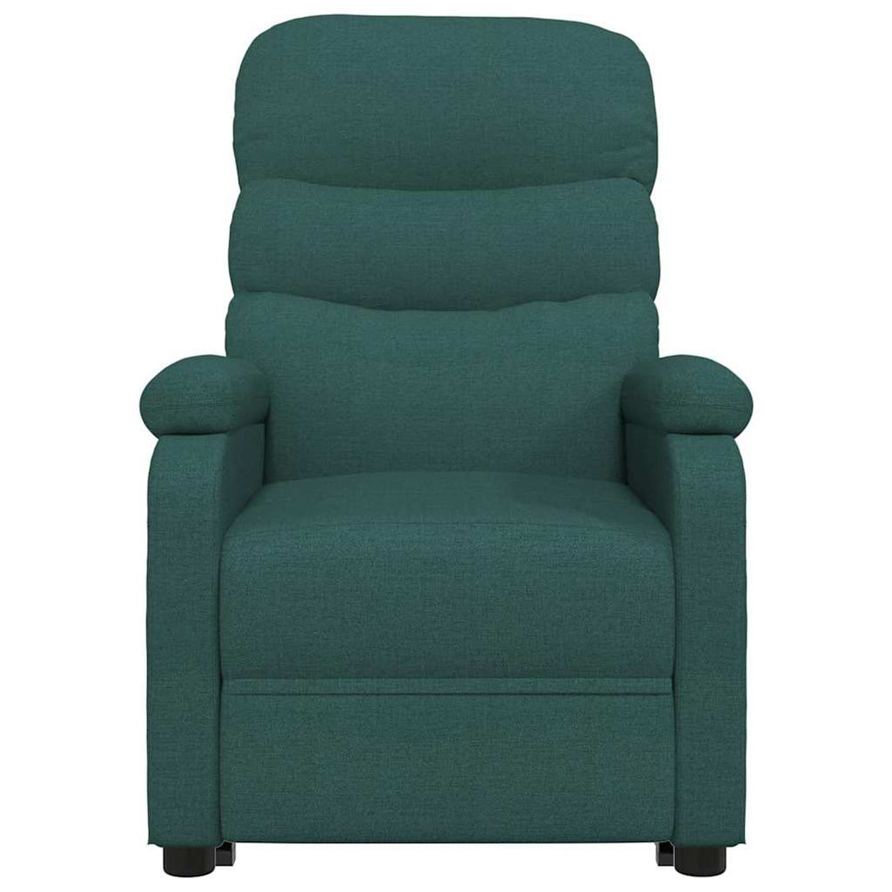 Recliner, dark green, fabric