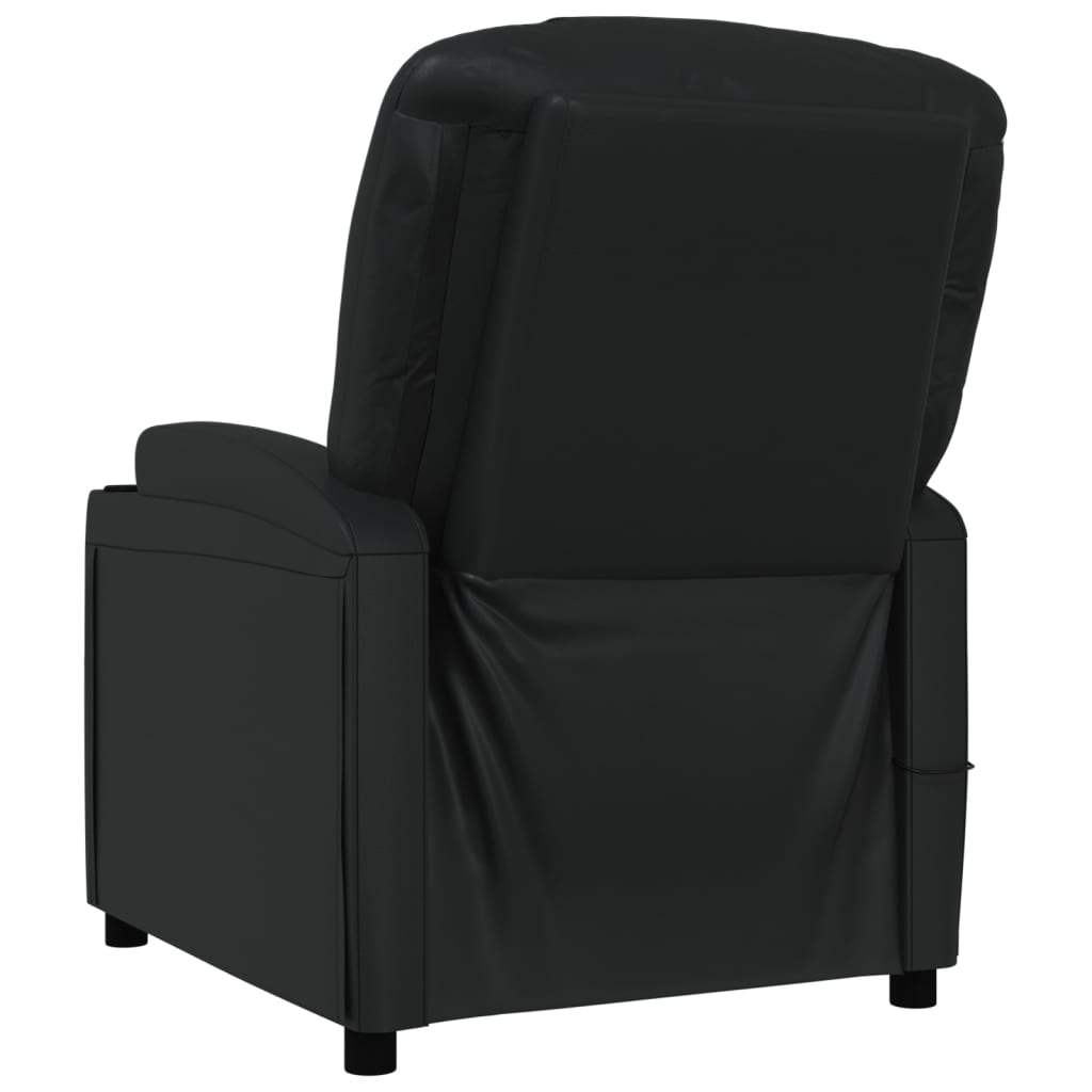 Massage chair, black, artificial leather