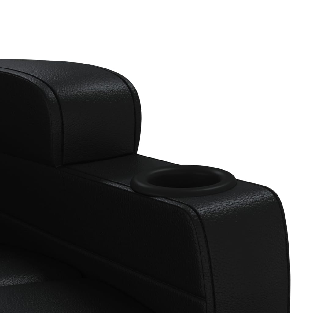 Massage chair, black, artificial leather