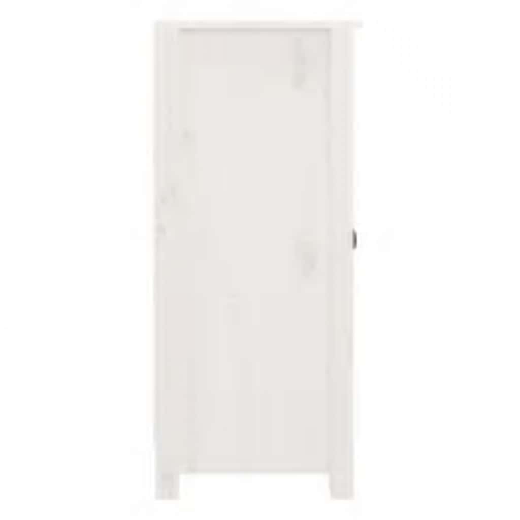 Šoninė spintelė, balta, 39x35x80cm, pušies medienos masyvas