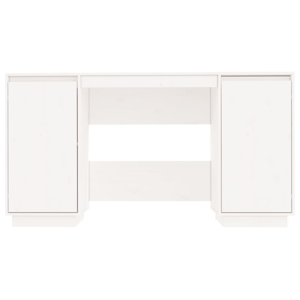 Desk, white, 140x50x75cm, solid pine