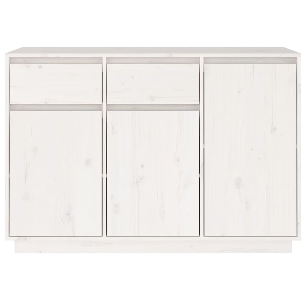 Sideboard, white, 110x34x75cm, solid pine