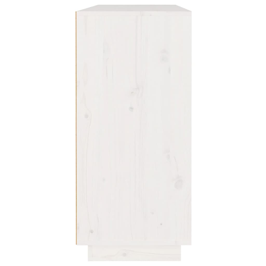 Sideboard, white, 110x34x75cm, solid pine