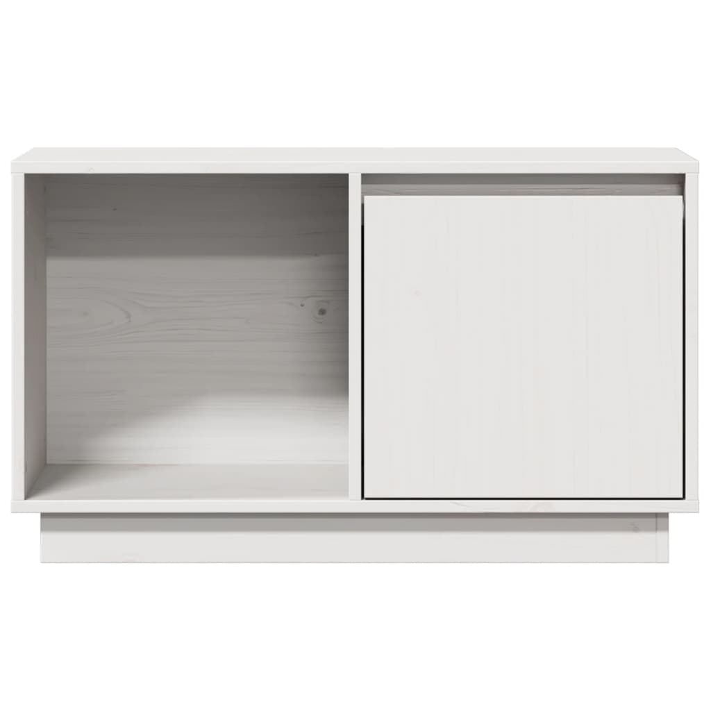 TV bench, white, 74x35x44cm, solid pine