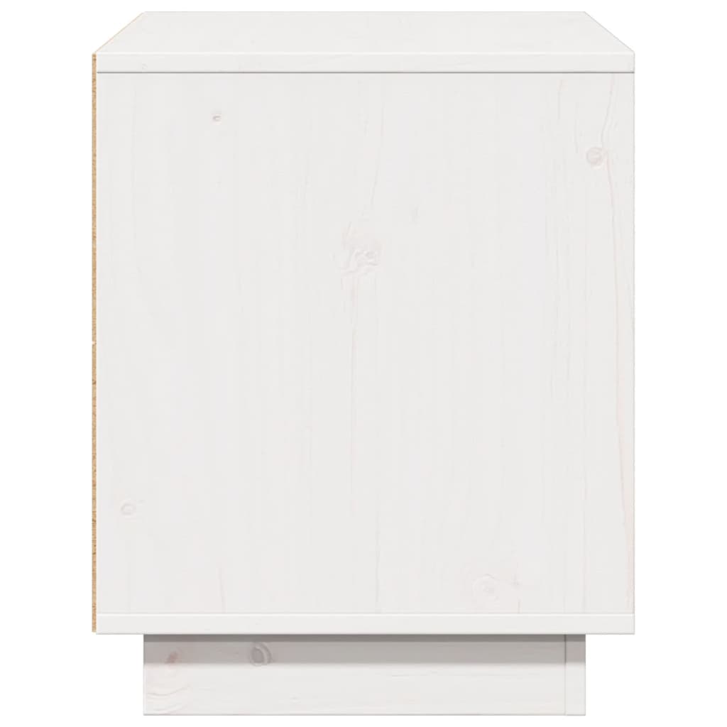 TV bench, white, 74x35x44cm, solid pine