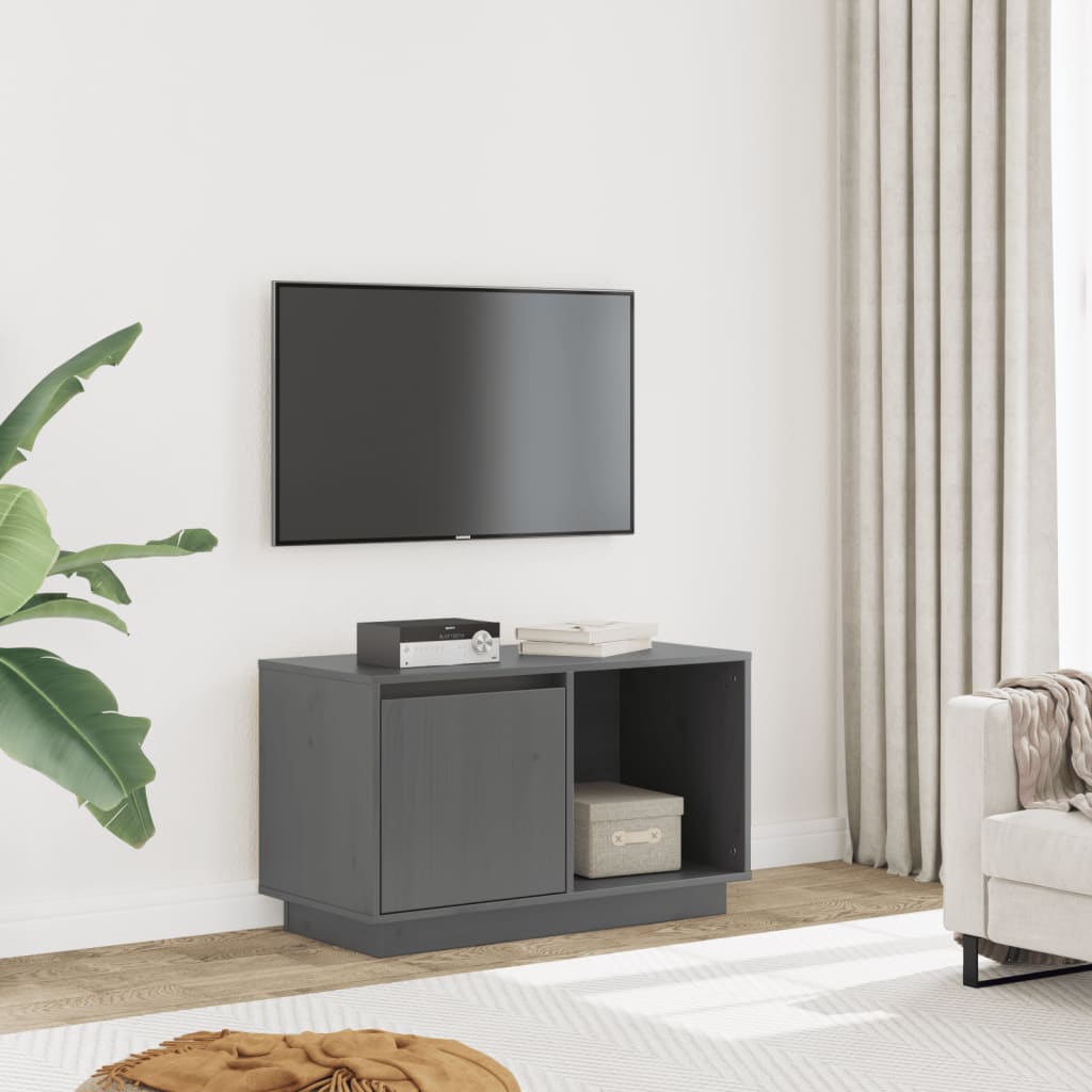 TV skapītis, pelēks, 74x35x44cm, priedes masīvkoks