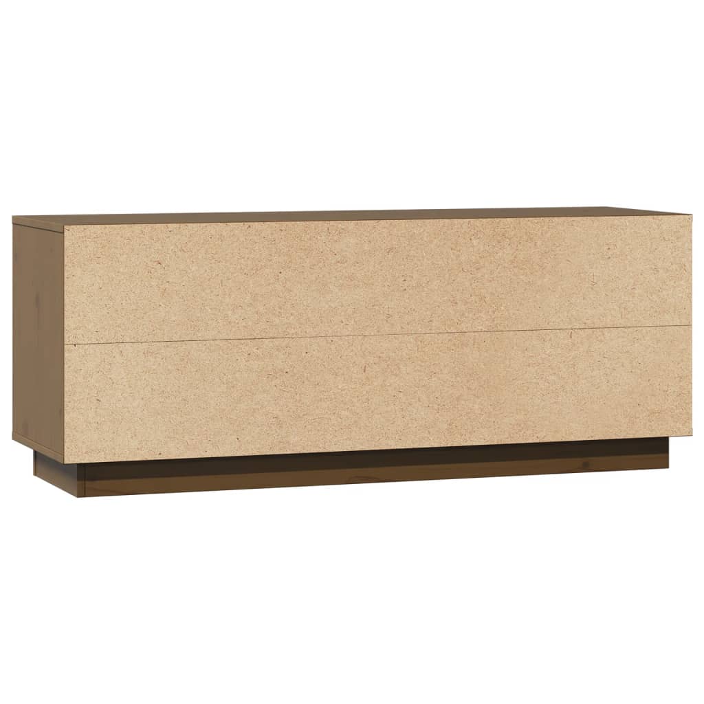 TV cabinet, honey brown, 110.5x35x44cm, pine