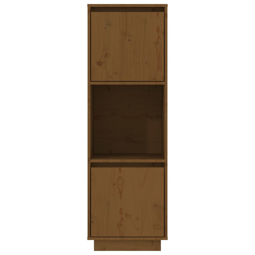 Chest of drawers, honey brown, 38x35x117cm, solid pine wood