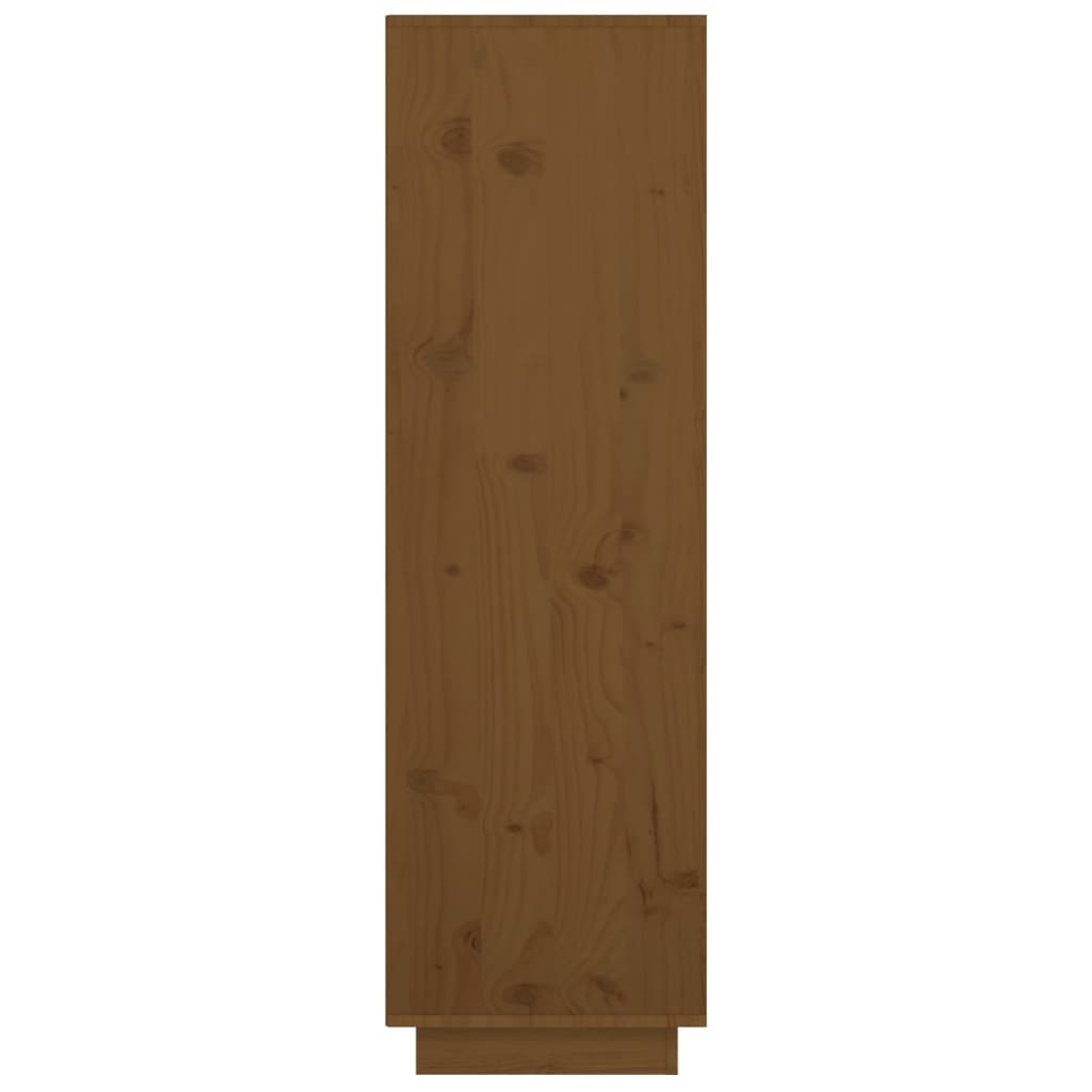 Chest of drawers, honey brown, 38x35x117cm, solid pine wood