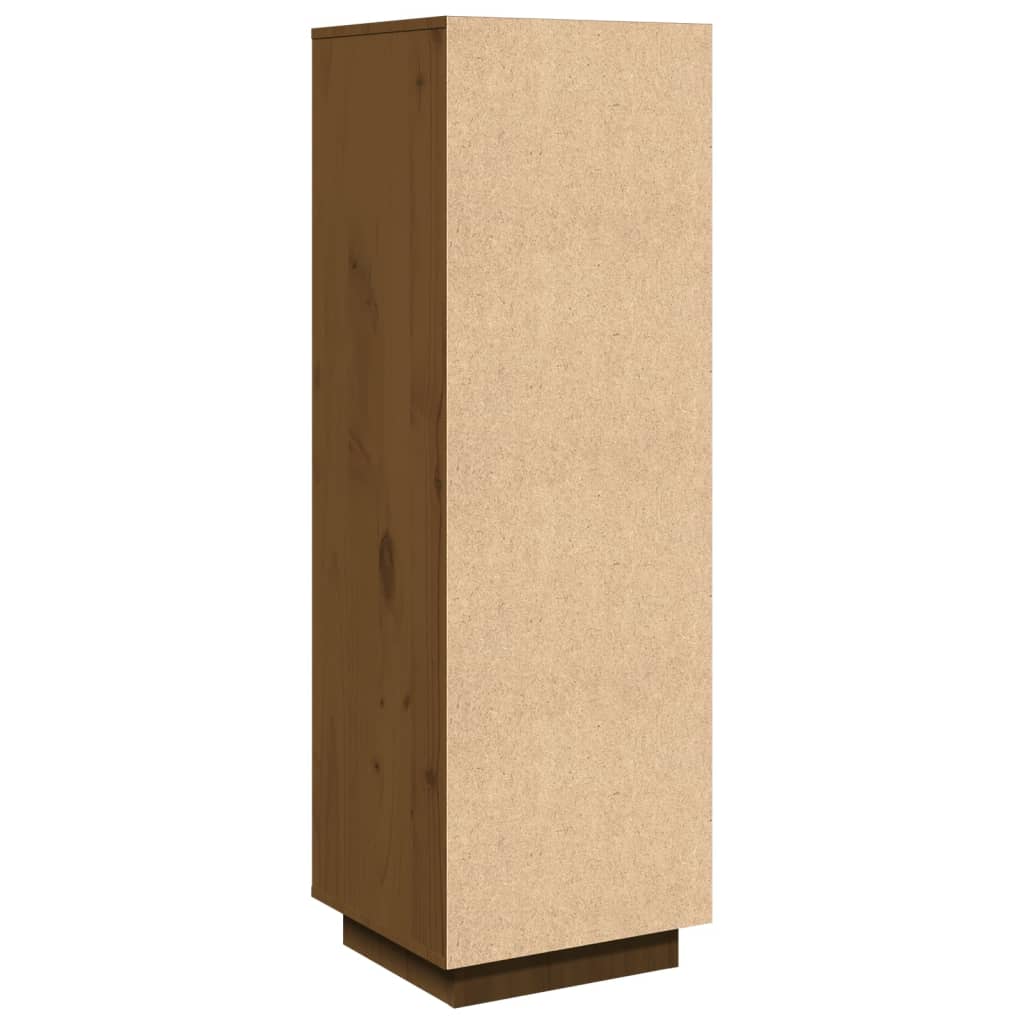 Chest of drawers, honey brown, 38x35x117cm, solid pine wood