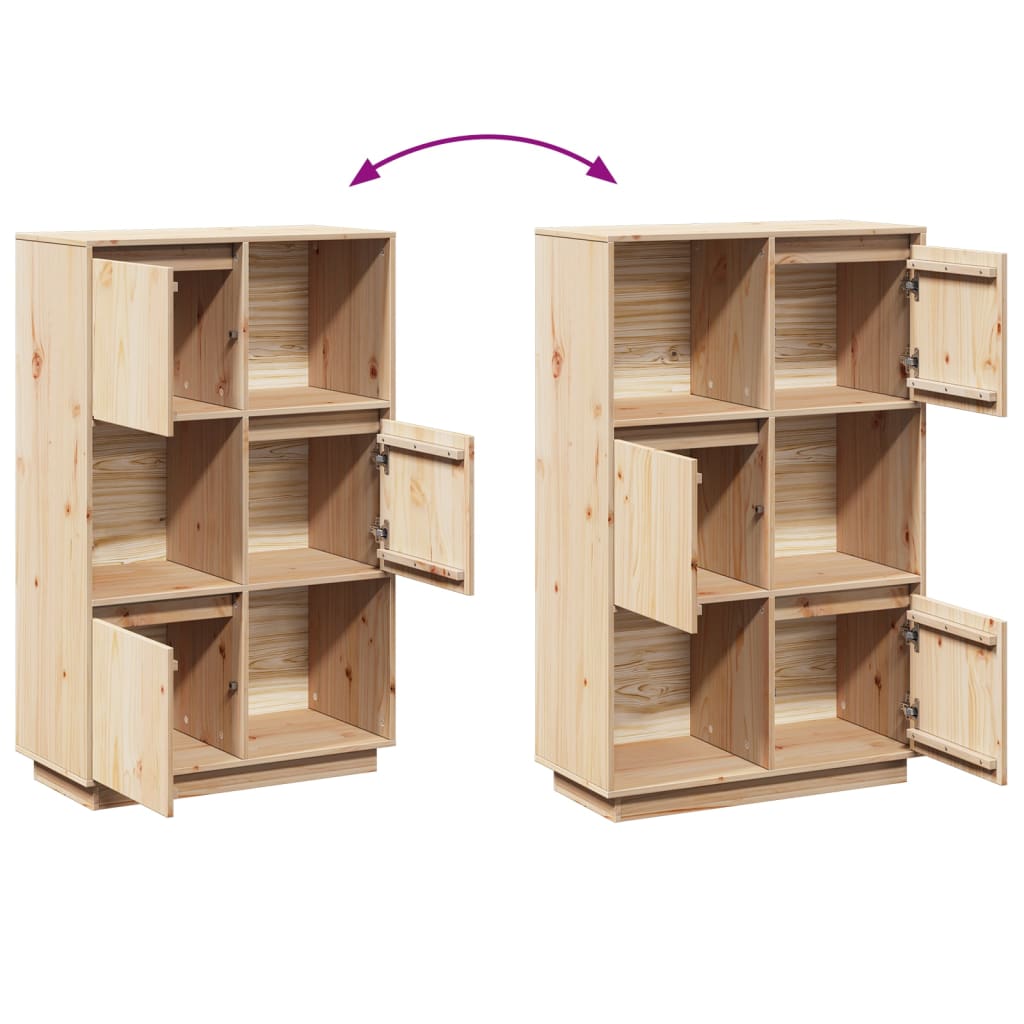 Chest of drawers, 74x35x117cm, solid pine